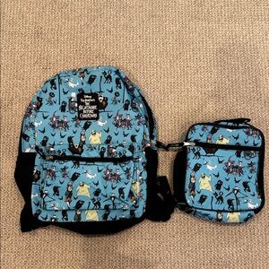 Disney Nightmare Before Christmas Kids Backpack and Lunchbox - Blue and Black